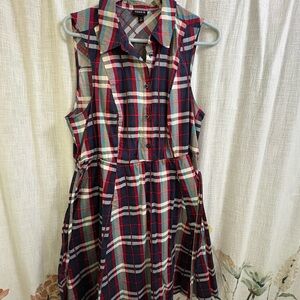 Torrid Multicolor Plaid Sleeveless Dress